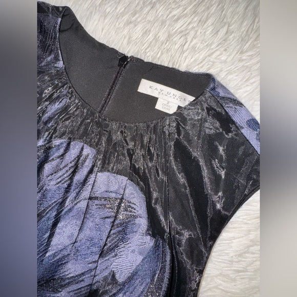 NWOT Kay Unger Beatrix Belted Floral High-Low Cocktail Dress sz 2 - Picture 5 of 6